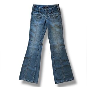 Angels | Vintage Y2K Lowrise Blue Wash Flare Grunge Jeans